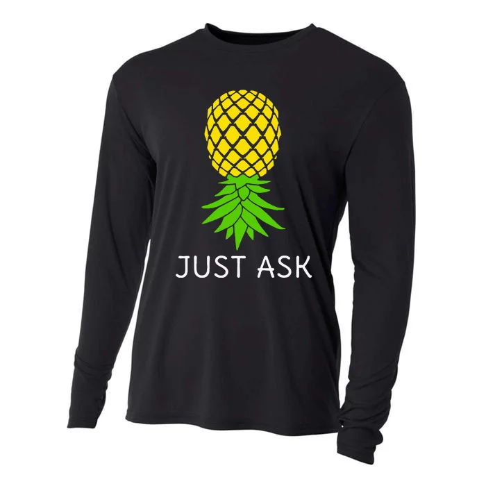 Upside Down Pineapple Sharing Swinger Cooling Performance Long Sleeve Crew