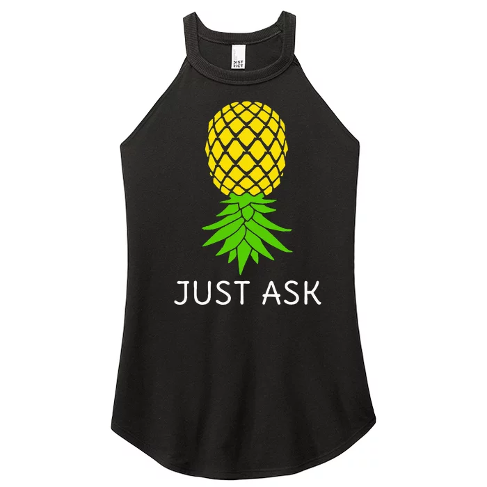 Upside Down Pineapple Sharing Swinger Women’s Perfect Tri Rocker Tank