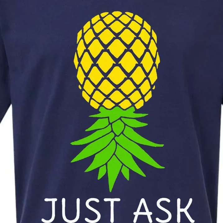 Upside Down Pineapple Sharing Swinger Sueded Cloud Jersey T-Shirt