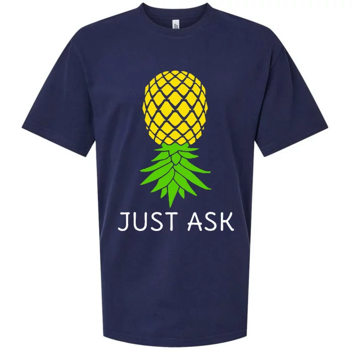 Upside Down Pineapple Sharing Swinger Sueded Cloud Jersey T-Shirt