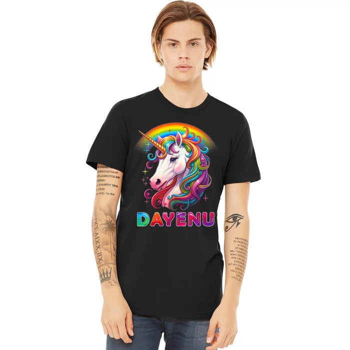 Unicorn Dayenu Passover Matzah Four Cups Premium T-Shirt