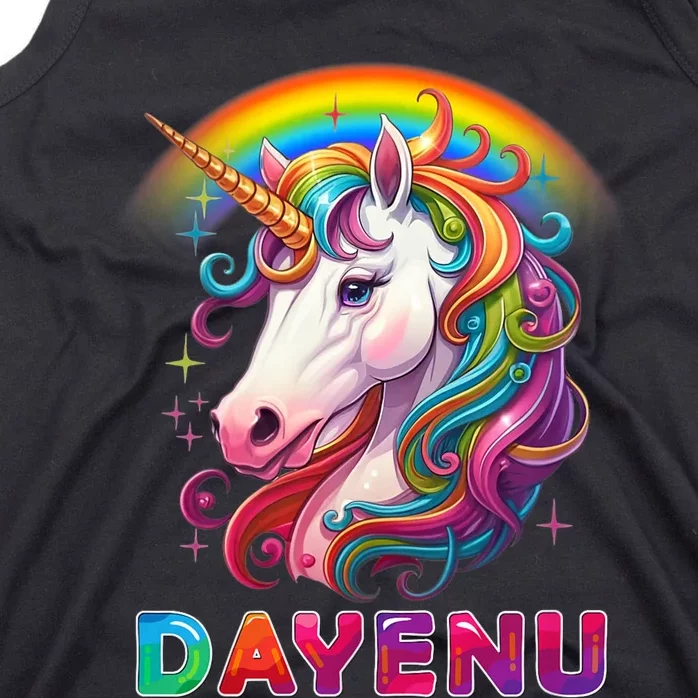 Unicorn Dayenu Passover Matzah Four Cups Tank Top