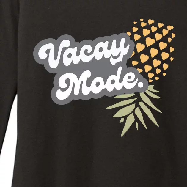 Upside Down Pineapple Vacay Mode Vacation Funny Swinger Gift Womens CVC Long Sleeve Shirt