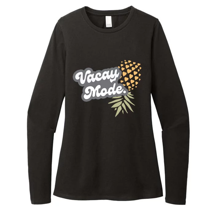 Upside Down Pineapple Vacay Mode Vacation Funny Swinger Gift Womens CVC Long Sleeve Shirt