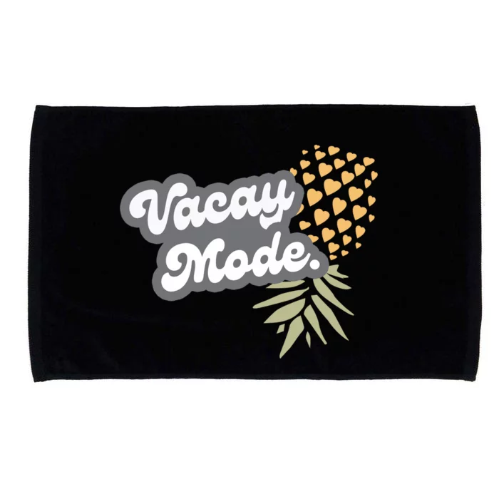 Upside Down Pineapple Vacay Mode Vacation Funny Swinger Gift Microfiber Hand Towel