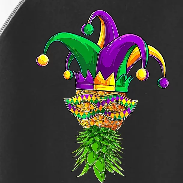 Upside Down Pineapple Mask Mardi Gras Toddler Fine Jersey T-Shirt