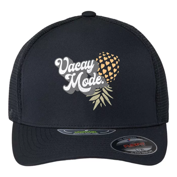 Upside Down Pineapple Vacay Mode Vacation Funny Swinger Gift Flexfit Unipanel Trucker Cap