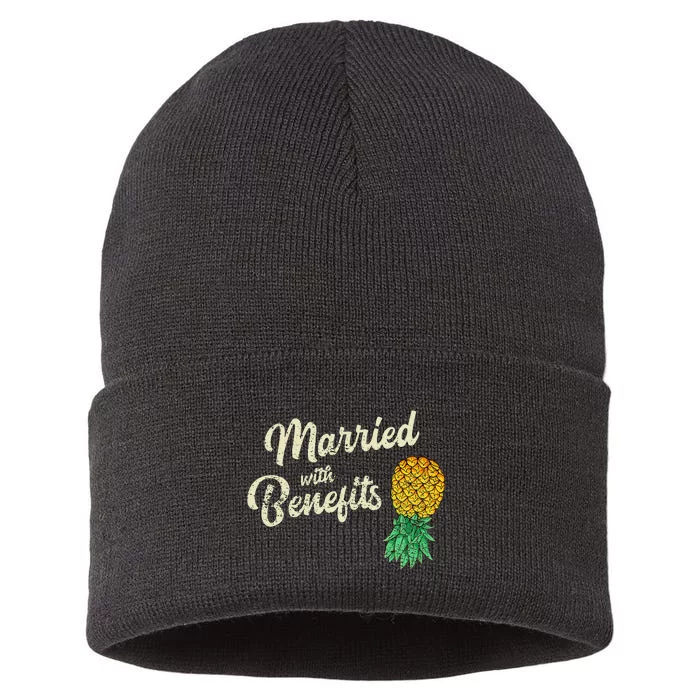 Upside Down Pineapple Married With Benefits Subtle Swinger Sustainable Knit Beanie