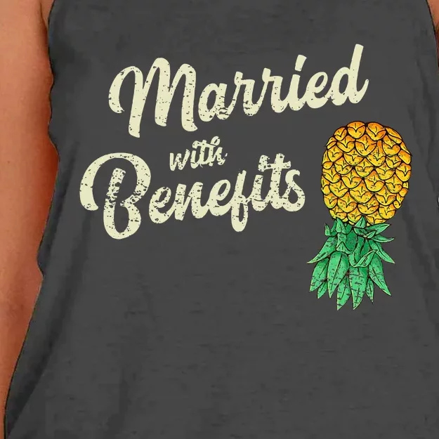 Upside Down Pineapple Married With Benefits Subtle Swinger Women's Knotted Racerback Tank