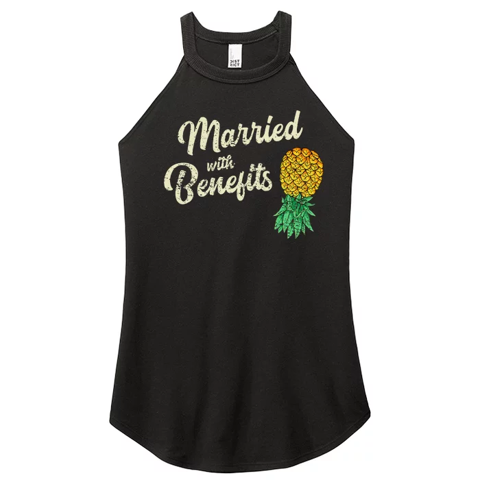 Upside Down Pineapple Married With Benefits Subtle Swinger Women’s Perfect Tri Rocker Tank