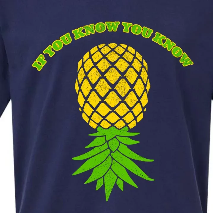 Upside Down Pineapple Gift Sharing Swinger Great Gift Sueded Cloud Jersey T-Shirt