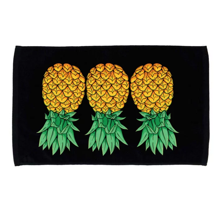 Upside Down Pineapples Gift Polyamory And Polyamorous Cute Gift Microfiber Hand Towel