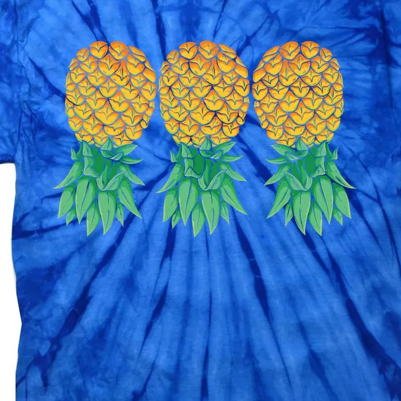 Upside Down Pineapples Gift Polyamory And Polyamorous Cute Gift Tie-Dye T-Shirt