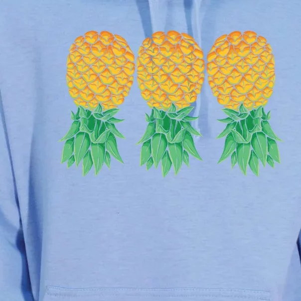 Upside Down Pineapples Gift Polyamory And Polyamorous Cute Gift Unisex Surf Hoodie