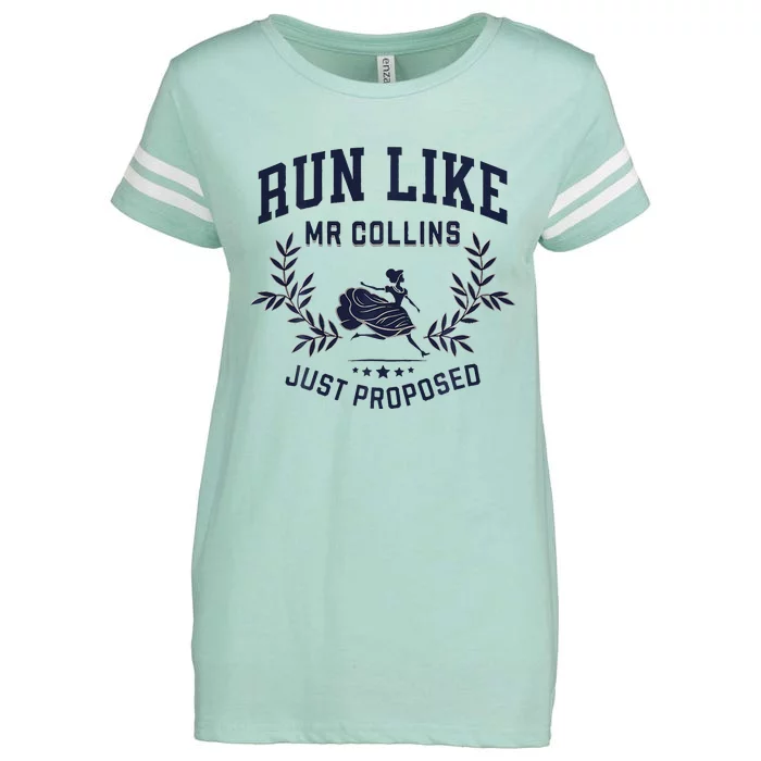 Unique Design Run Like Mr Collins Just Proposed Enza Ladies Jersey Football T-Shirt