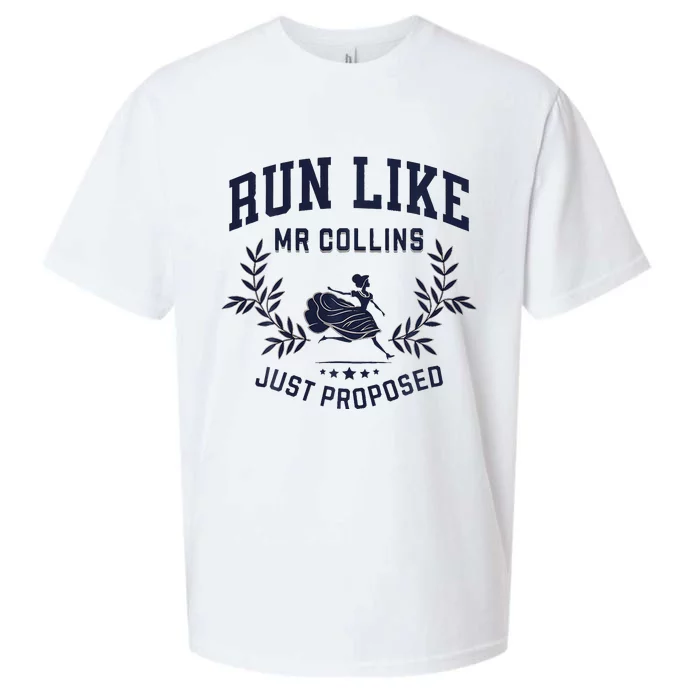 Unique Design Run Like Mr Collins Just Proposed Sueded Cloud Jersey T-Shirt