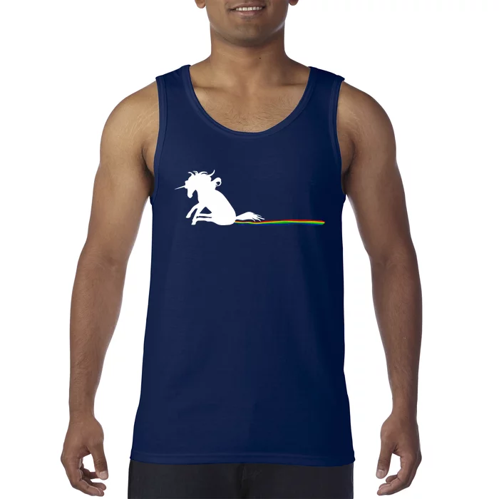 Unicorn Dragging Rainbows- Funny Adults Gifts Tank Top