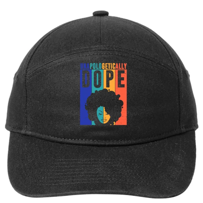 Unapologetically Dope Retro Colorful 7-Panel Snapback Hat