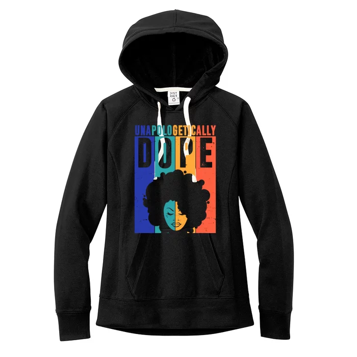 Unapologetically Dope Retro Colorful Women's Fleece Hoodie