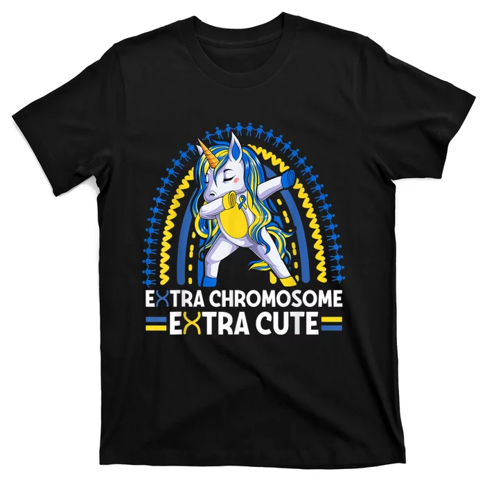 Unicorn Down Syndrome Awareness  Extra Chromosome Extra Cute T-Shirt