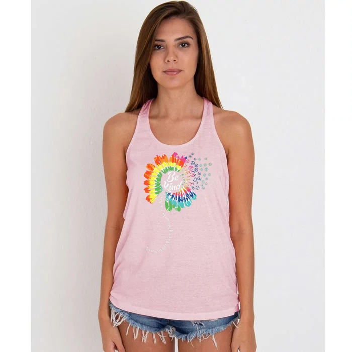 Unity Day Spread Kindness and Stop Bullying Women's Knotted Racerback Tank