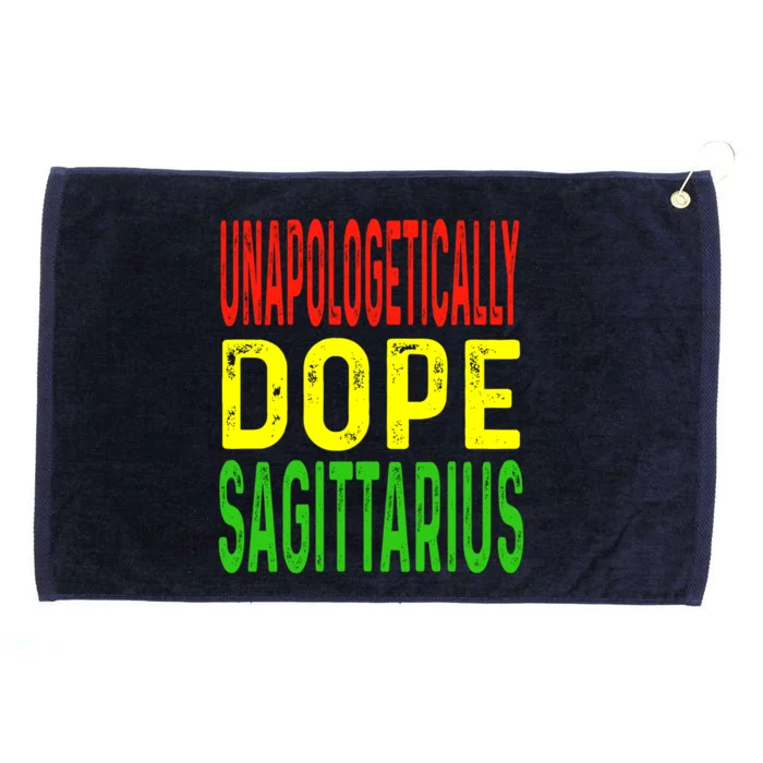 Unapologetically Dope Sagittarius Astrology Zodiac Sign Meaningful Gift Grommeted Golf Towel