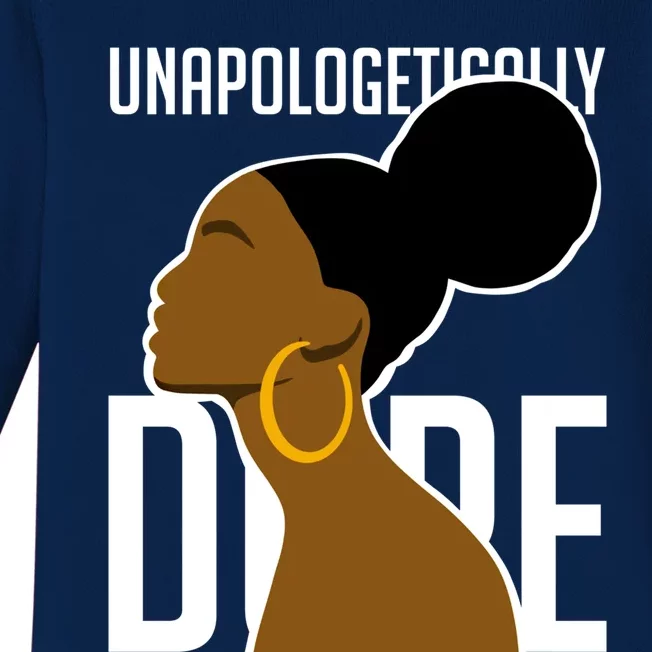 Unapologetically Dope Simple African Art Black History Gift Baby Long Sleeve Bodysuit