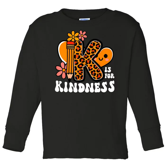 Unity Day Kindness Teacher Be Kind Toddler Long Sleeve Shirt