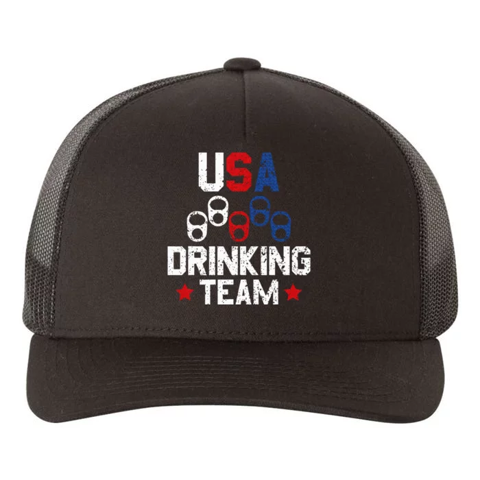 Usa Drinking Team Flag Yupoong Adult 5-Panel Trucker Hat