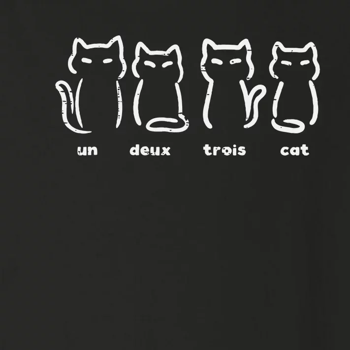 Un Deux Trois Cat Funny French Pun Toddler Long Sleeve Shirt