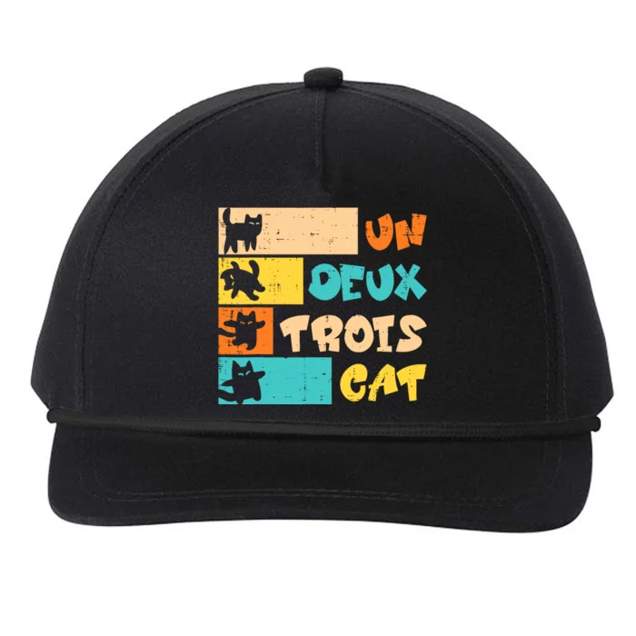 Un Deux Trois Cat French Retro Boy Teen Snapback Five-Panel Rope Hat