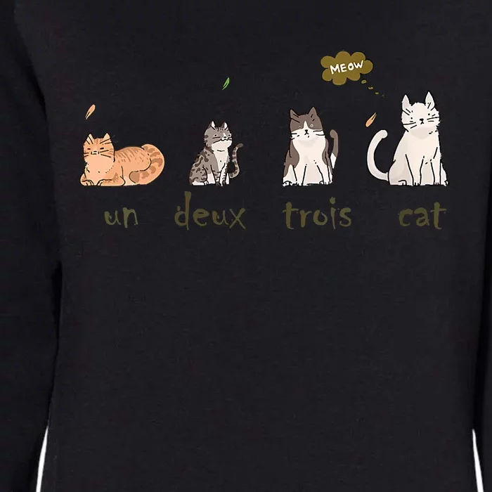 Un Deux Trois Cat Womens California Wash Sweatshirt