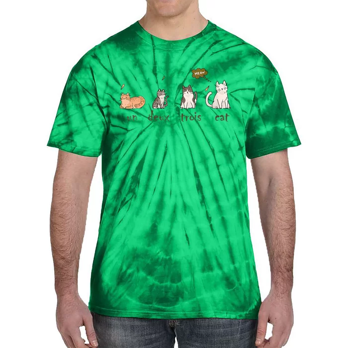 Un Deux Trois Cat Tie-Dye T-Shirt