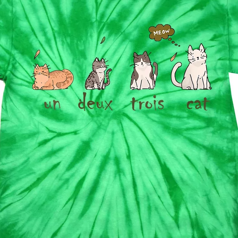 Un Deux Trois Cat Tie-Dye T-Shirt