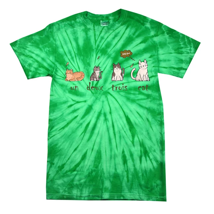 Un Deux Trois Cat Tie-Dye T-Shirt