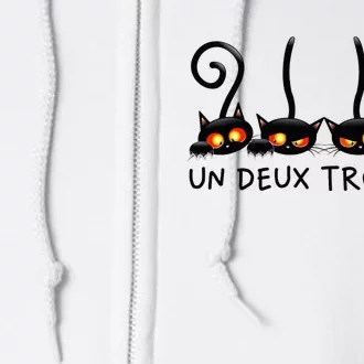 Un Deux Trois Cat Full Zip Hoodie