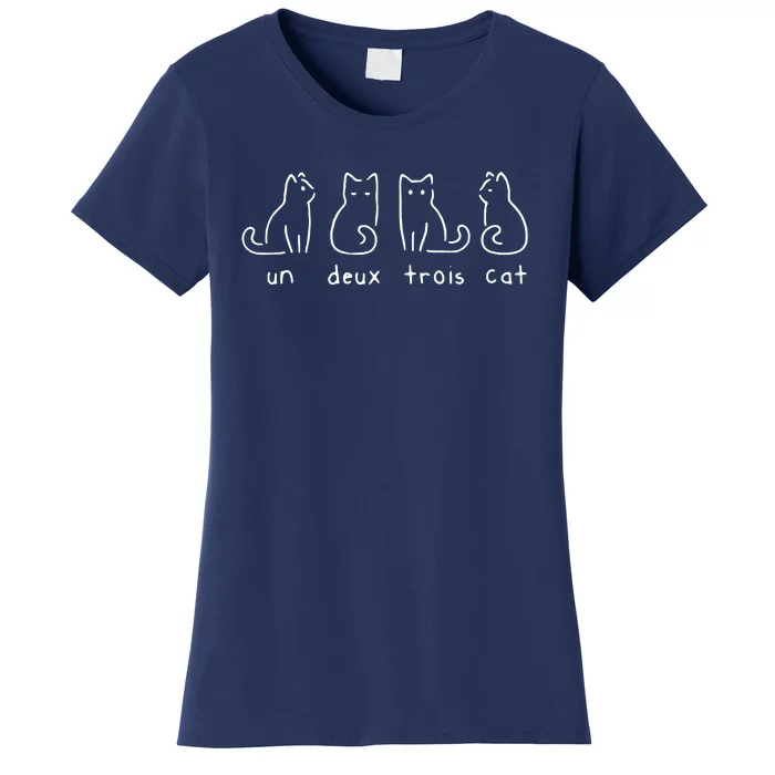 Un Deux Trois Cat Funny Women's T-Shirt