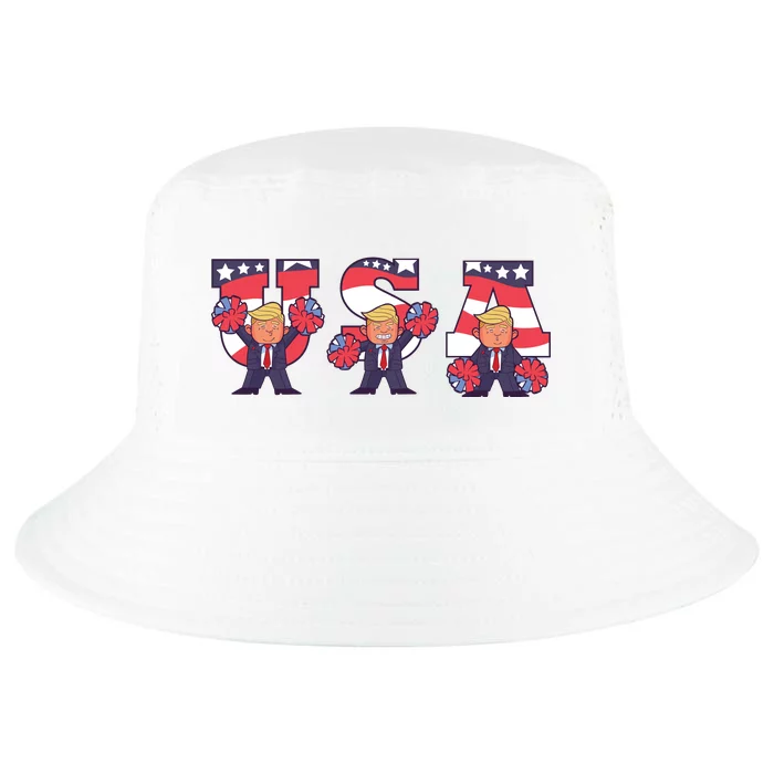 USA Donald Trump Cheer Cartoon Cool Comfort Performance Bucket Hat