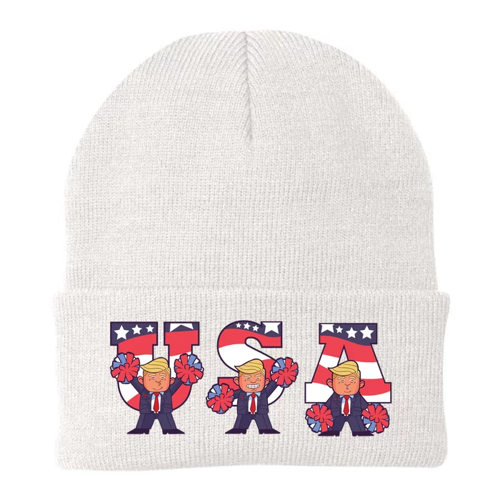 USA Donald Trump Cheer Cartoon Knit Cap Winter Beanie