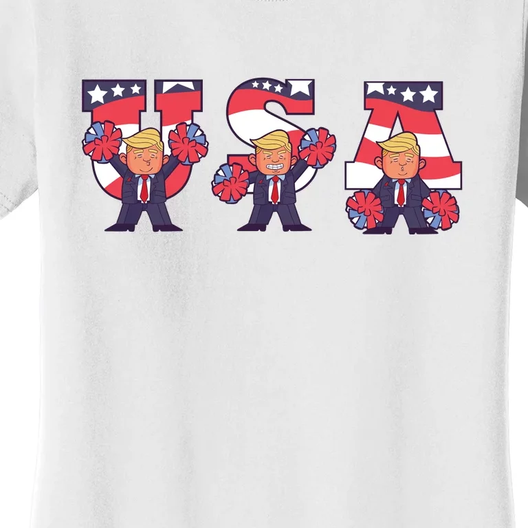 USA Donald Trump Cheer Cartoon Women's T-Shirt