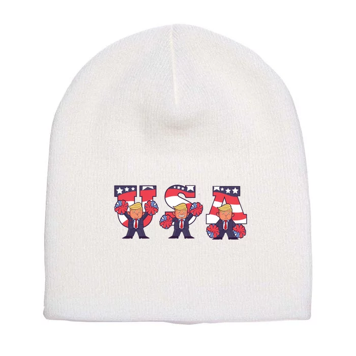 USA Donald Trump Cheer Cartoon Short Acrylic Beanie