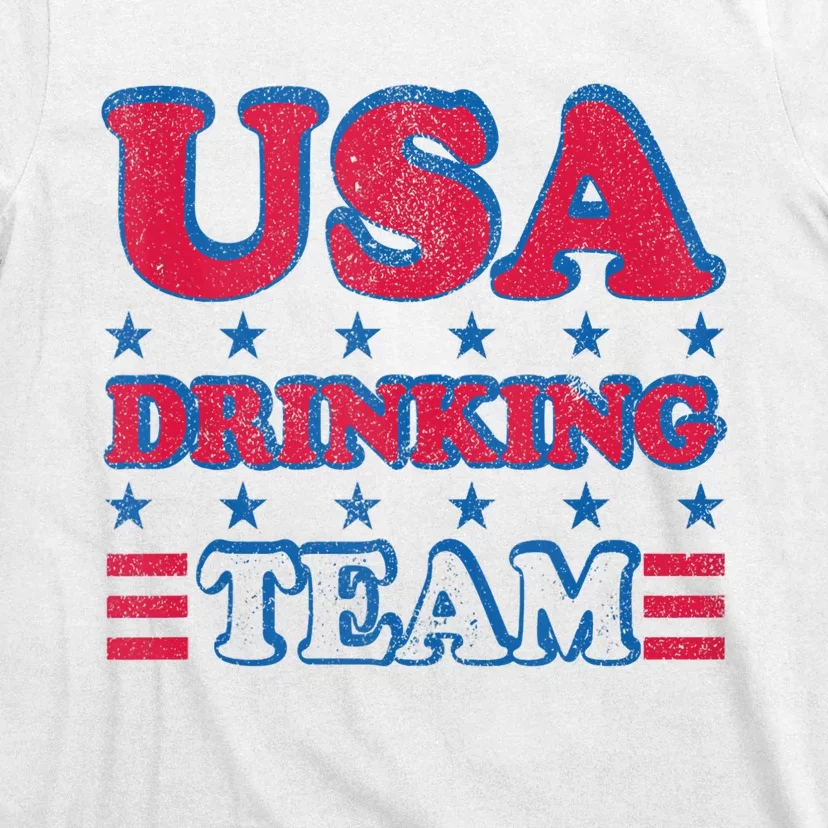 USA Drinking Team 4th Of July Independence Day Drunk Funny T-Shirt