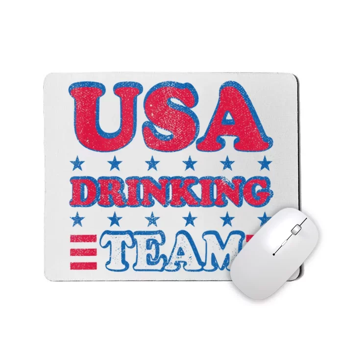 USA Drinking Team 4th Of July Independence Day Drunk Funny Mousepad