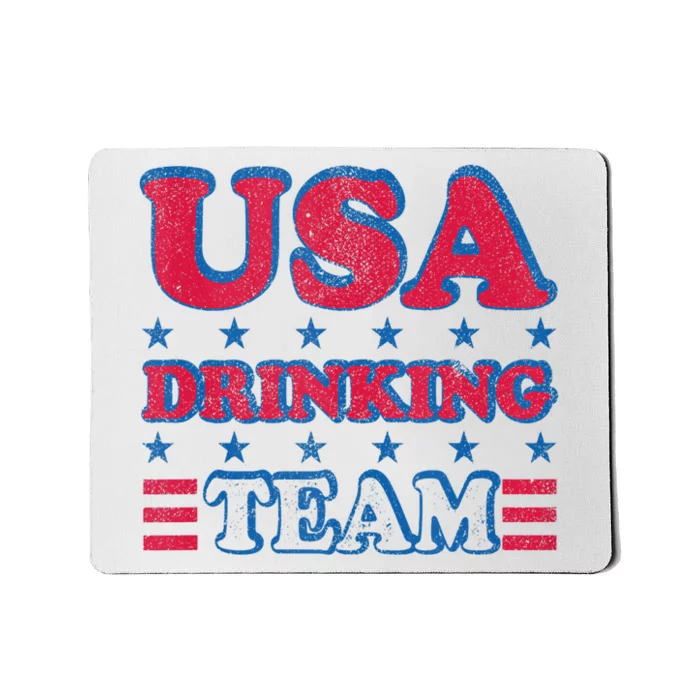 USA Drinking Team 4th Of July Independence Day Drunk Funny Mousepad