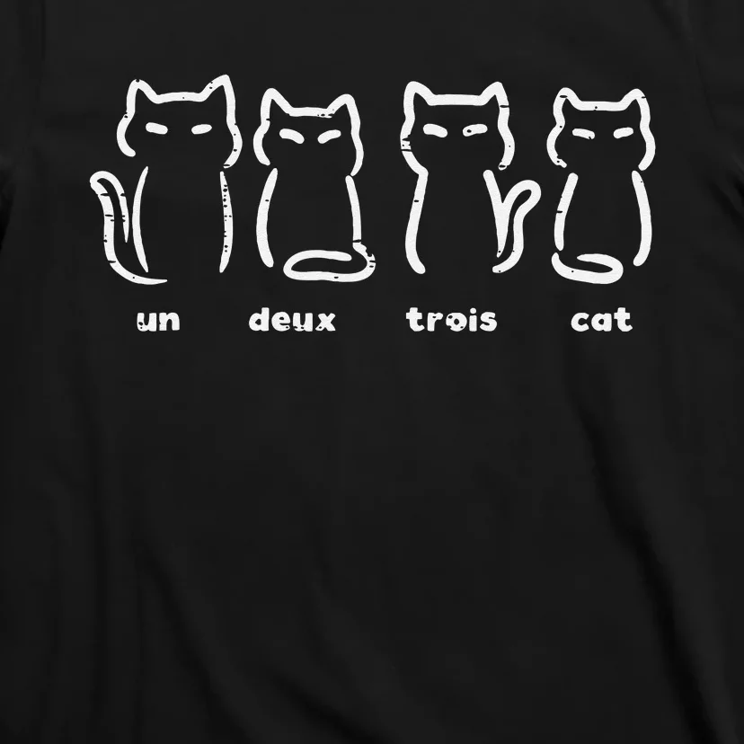 Un Deux Trois Cat Funny French Pun Women Girls Kids T-Shirt