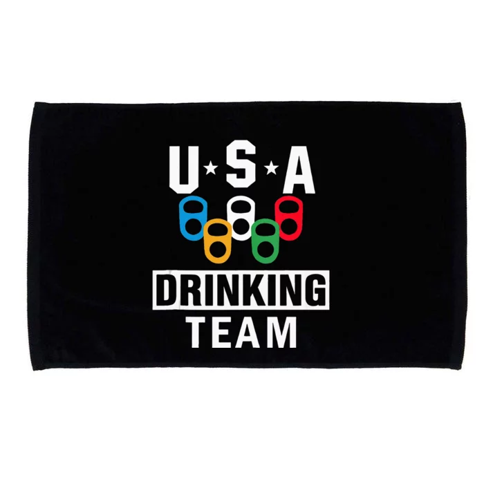 USA Drinking Team Beer Party Funny Microfiber Hand Towel