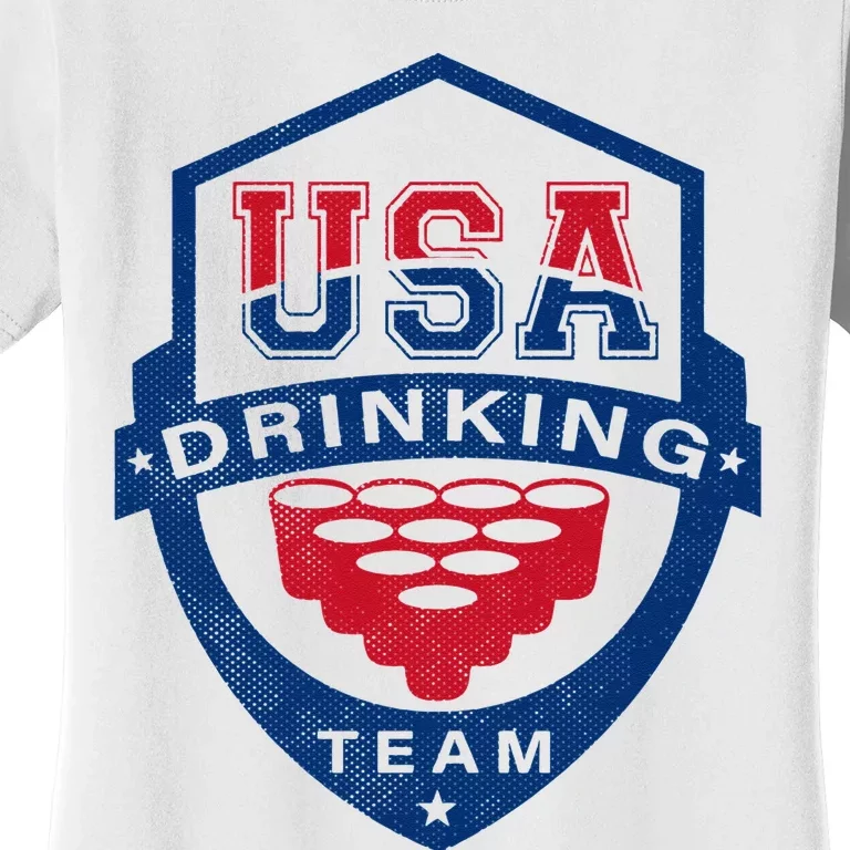 USA Drinking Team 4th Of July Funny Independence Day Drunk Swea Women's T-Shirt