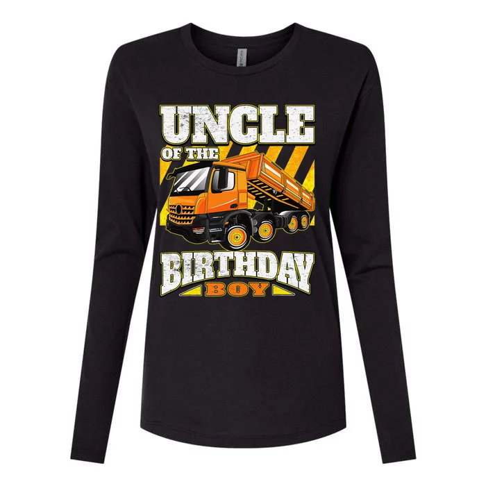 Uncle Dump Truck Birthday Womens Cotton Relaxed Long Sleeve T-Shirt