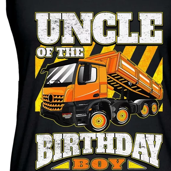 Uncle Dump Truck Birthday Ladies Essential Flowy Tank