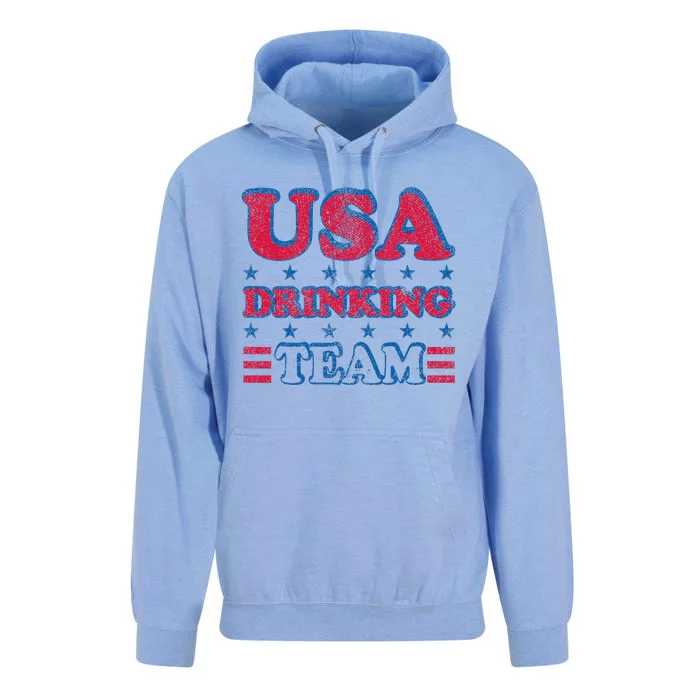 USA Drinking Team 4th Of July Independence Day Drunk Funny Unisex Surf Hoodie